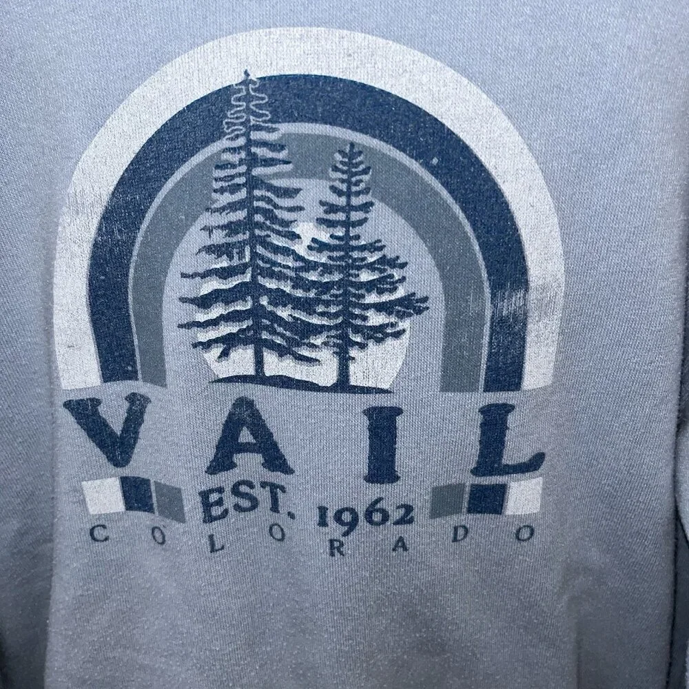 Techstyles Kids Vail Hoodie Graphic Mountains Light Blue fits 6/7
